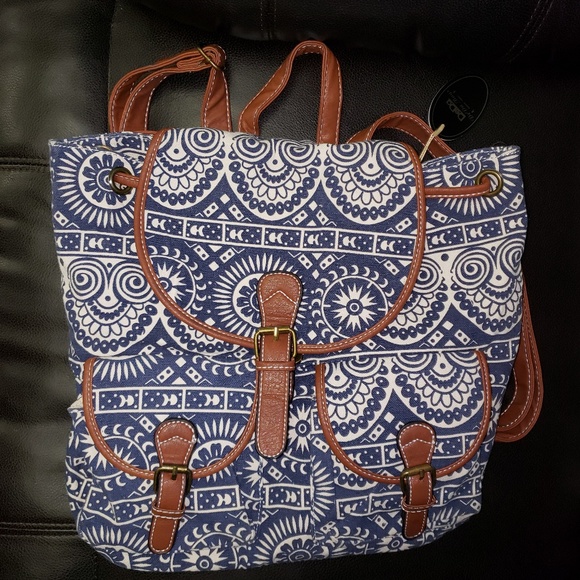 DeDa | Bags | Boho Navy Backpack Purse | Poshmark